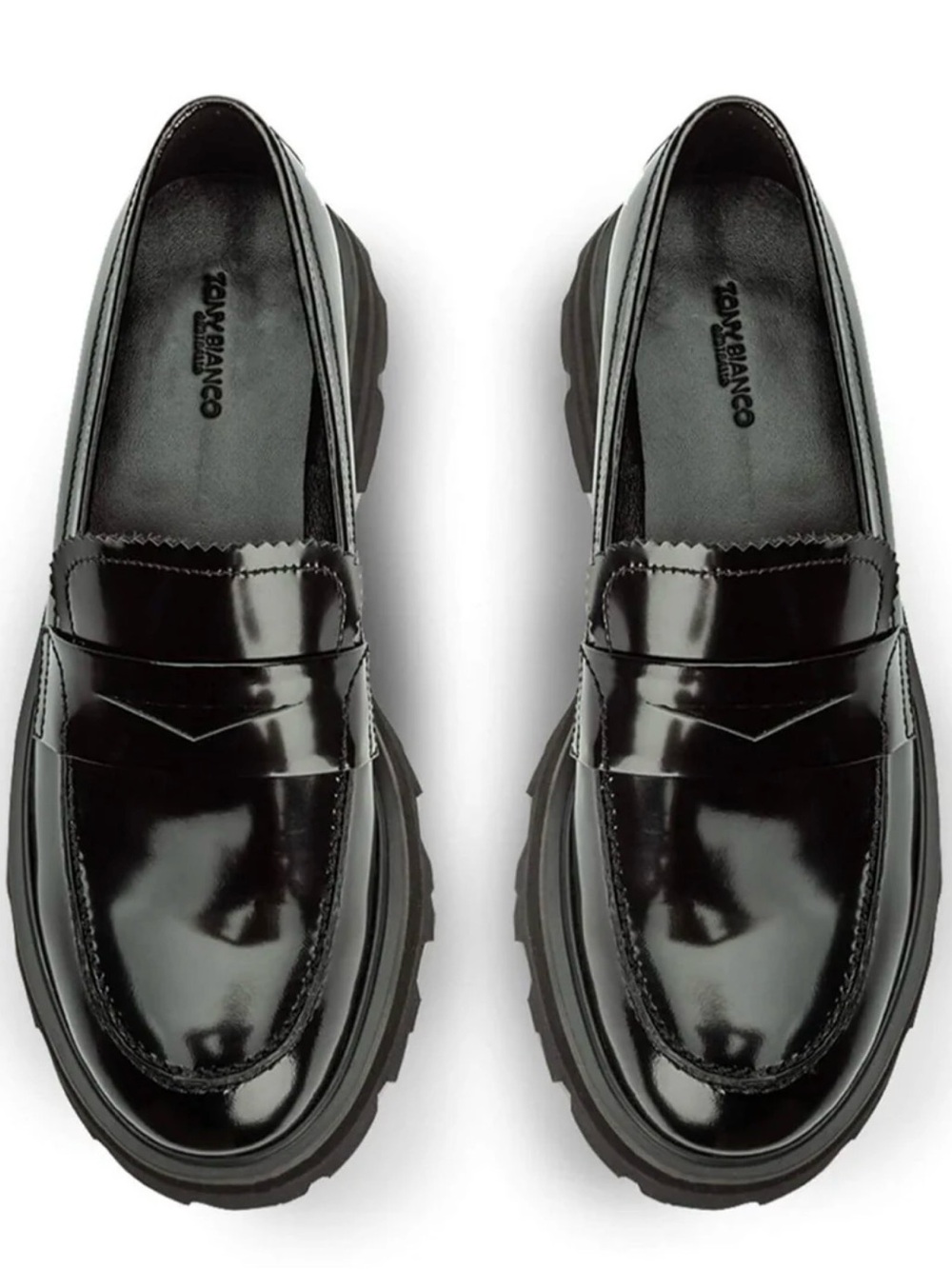 Tony Bianco Black Patent Leather Axell Loafer Size 9.5
